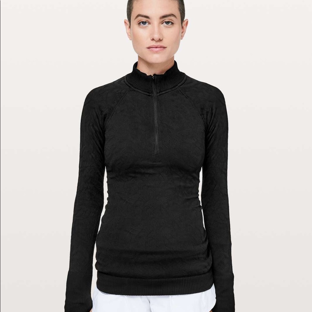 Lululemon NWOT Black Rest Less 1/2 Zip